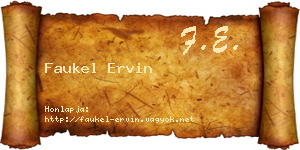 Faukel Ervin névjegykártya